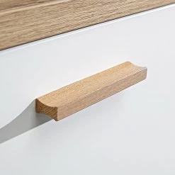 Germania Buffet Neston II - Blanc mat / Imitation chêne de Sanremo -France Enfilades Soldes 2022 sideboard neston ii supermatt weiss eiche sonoma dekor 637590