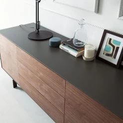 Eva Padberg Collection Buffet Payara - Noyer / Anthracite -France Enfilades Soldes 2022 sideboard payara walnuss schwarz 4372596