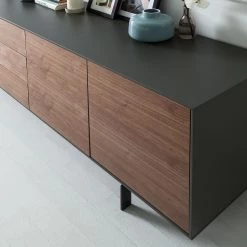 Eva Padberg Collection Buffet Payara - Noyer / Anthracite -France Enfilades Soldes 2022 sideboard payara walnuss schwarz 4372604
